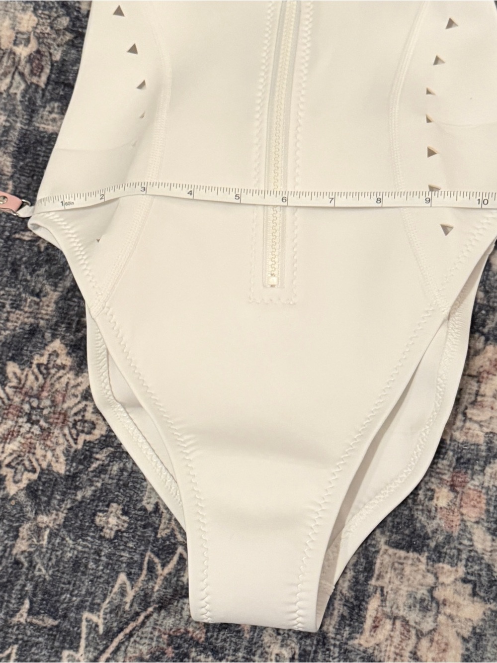 GIGI C| NWT White Halter One-Piece Swimsuit with Zipper Front in Size XS - Picture 8 of 13